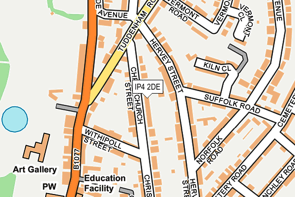 IP4 2DE map - OS OpenMap – Local (Ordnance Survey)