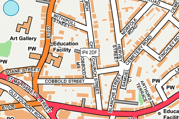 IP4 2DF map - OS OpenMap – Local (Ordnance Survey)