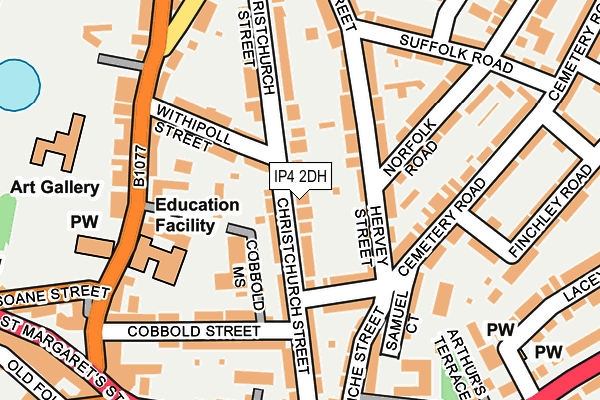 IP4 2DH map - OS OpenMap – Local (Ordnance Survey)