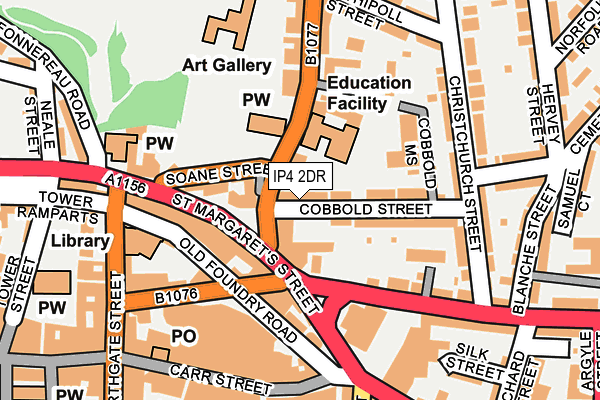 IP4 2DR map - OS OpenMap – Local (Ordnance Survey)