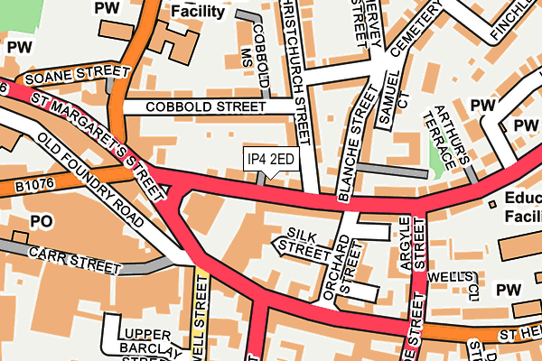 IP4 2ED map - OS OpenMap – Local (Ordnance Survey)