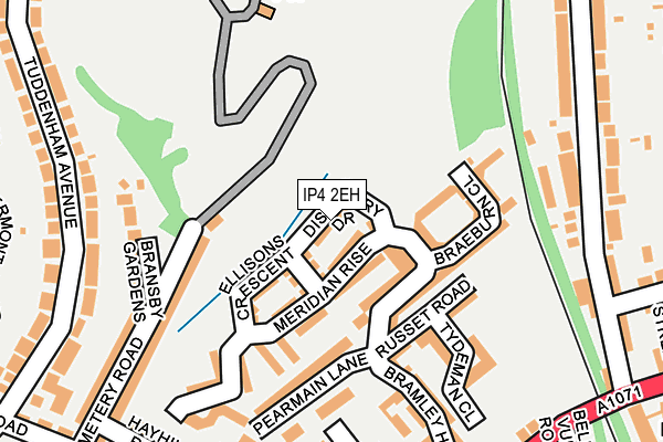 IP4 2EH map - OS OpenMap – Local (Ordnance Survey)