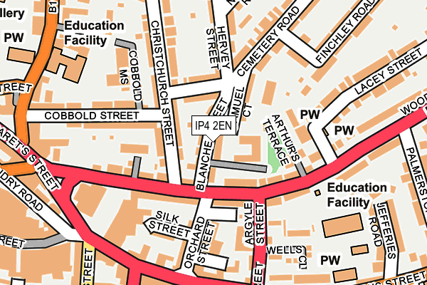 IP4 2EN map - OS OpenMap – Local (Ordnance Survey)