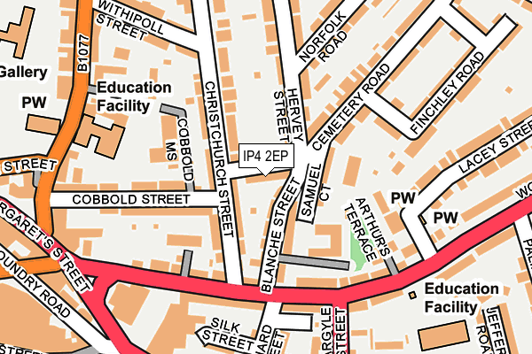 IP4 2EP map - OS OpenMap – Local (Ordnance Survey)