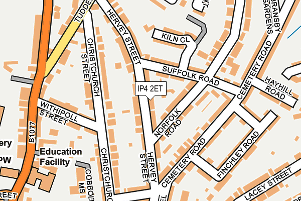 IP4 2ET map - OS OpenMap – Local (Ordnance Survey)