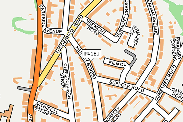 IP4 2EU map - OS OpenMap – Local (Ordnance Survey)