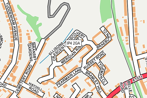 IP4 2GA map - OS OpenMap – Local (Ordnance Survey)