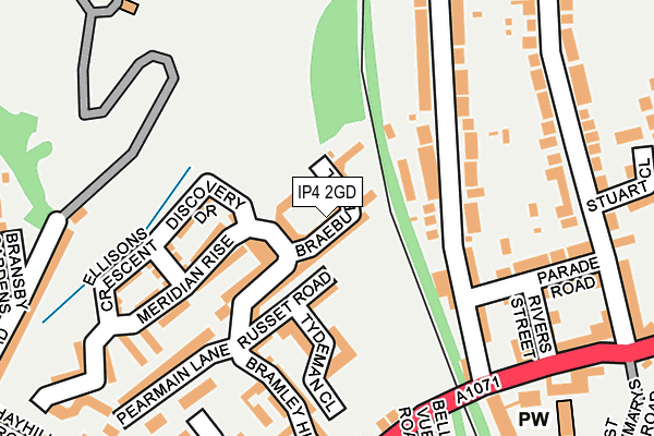 IP4 2GD map - OS OpenMap – Local (Ordnance Survey)