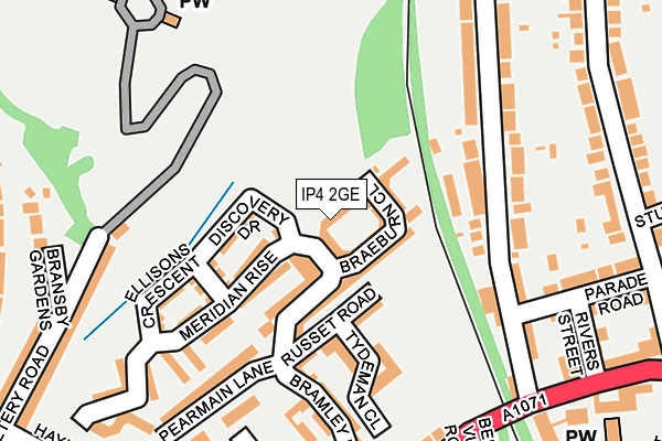 IP4 2GE map - OS OpenMap – Local (Ordnance Survey)