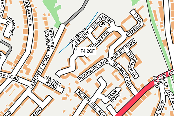 IP4 2GF map - OS OpenMap – Local (Ordnance Survey)