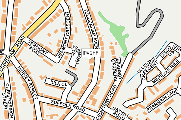 IP4 2HF map - OS OpenMap – Local (Ordnance Survey)