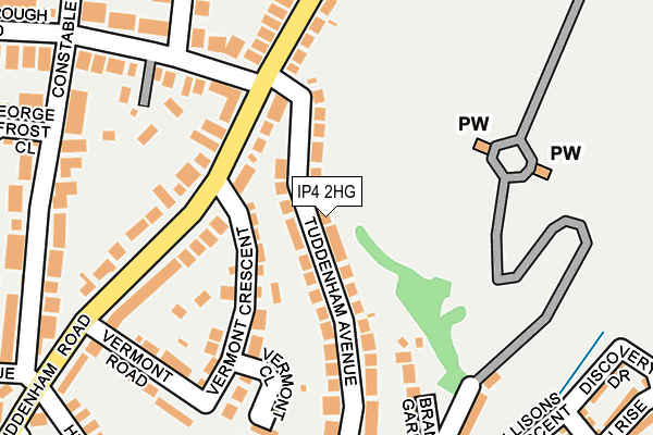 IP4 2HG map - OS OpenMap – Local (Ordnance Survey)