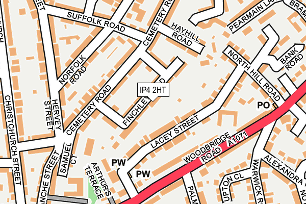 IP4 2HT map - OS OpenMap – Local (Ordnance Survey)