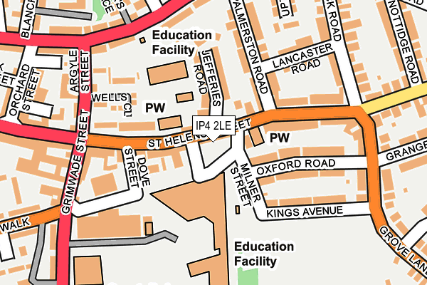 IP4 2LE map - OS OpenMap – Local (Ordnance Survey)