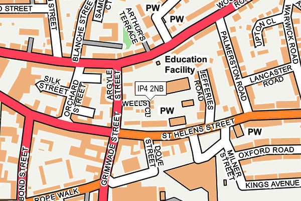IP4 2NB map - OS OpenMap – Local (Ordnance Survey)
