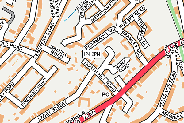 IP4 2PN map - OS OpenMap – Local (Ordnance Survey)
