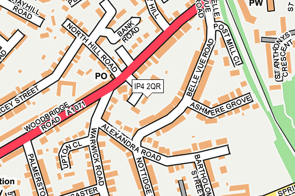 IP4 2QR map - OS OpenMap – Local (Ordnance Survey)
