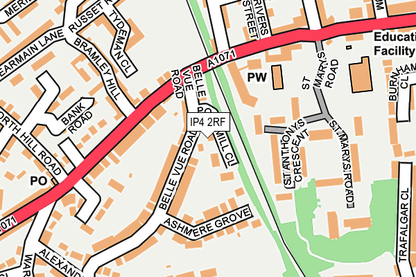 IP4 2RF map - OS OpenMap – Local (Ordnance Survey)