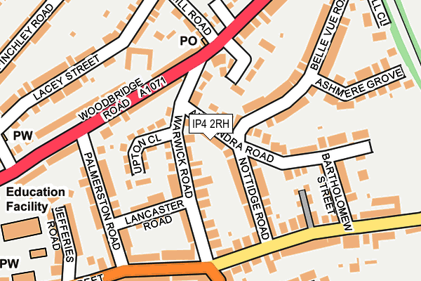 IP4 2RH map - OS OpenMap – Local (Ordnance Survey)