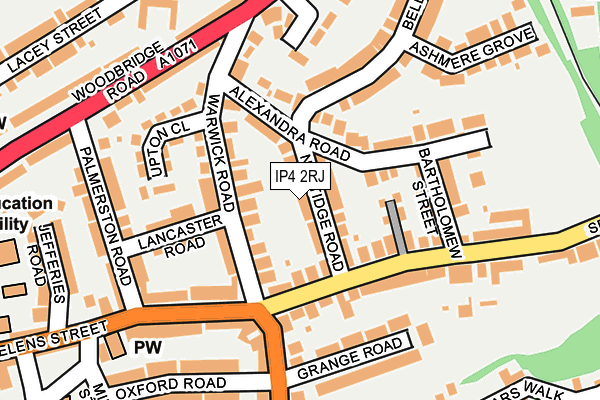 IP4 2RJ map - OS OpenMap – Local (Ordnance Survey)