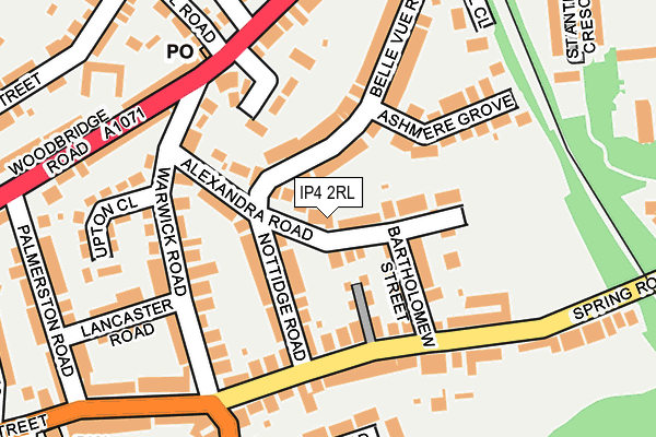 IP4 2RL map - OS OpenMap – Local (Ordnance Survey)