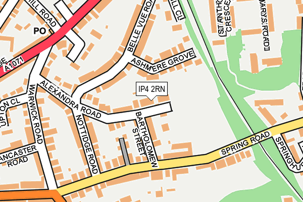 IP4 2RN map - OS OpenMap – Local (Ordnance Survey)