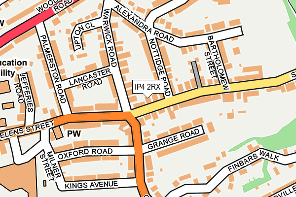 IP4 2RX map - OS OpenMap – Local (Ordnance Survey)