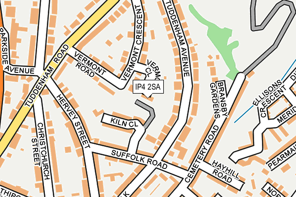 IP4 2SA map - OS OpenMap – Local (Ordnance Survey)