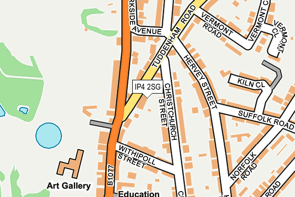 IP4 2SG map - OS OpenMap – Local (Ordnance Survey)