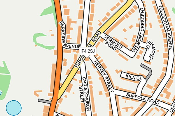 IP4 2SJ map - OS OpenMap – Local (Ordnance Survey)