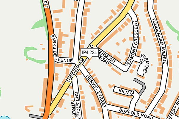 IP4 2SL map - OS OpenMap – Local (Ordnance Survey)