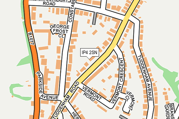 IP4 2SN map - OS OpenMap – Local (Ordnance Survey)