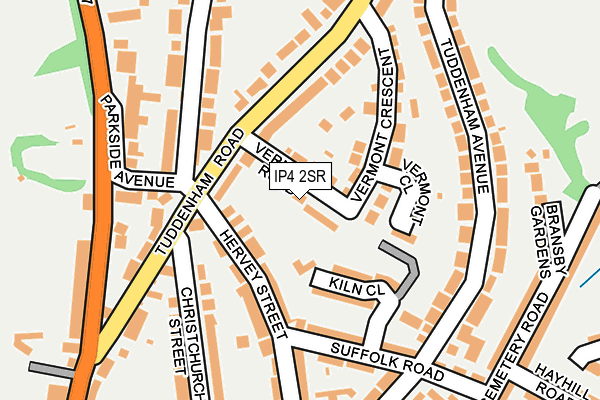 IP4 2SR map - OS OpenMap – Local (Ordnance Survey)