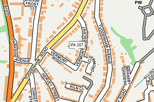 IP4 2ST map - OS OpenMap – Local (Ordnance Survey)