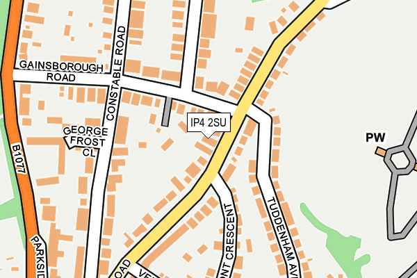 IP4 2SU map - OS OpenMap – Local (Ordnance Survey)