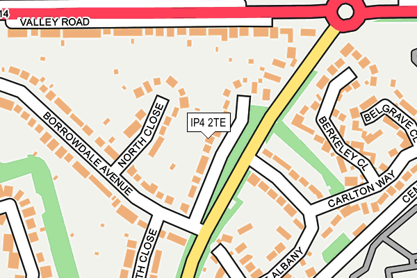 IP4 2TE map - OS OpenMap – Local (Ordnance Survey)