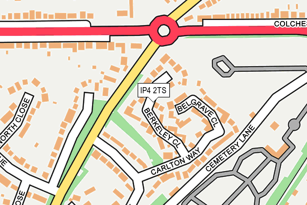 IP4 2TS map - OS OpenMap – Local (Ordnance Survey)