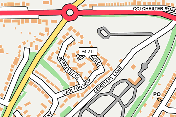 IP4 2TT map - OS OpenMap – Local (Ordnance Survey)