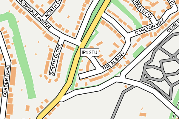 IP4 2TU map - OS OpenMap – Local (Ordnance Survey)