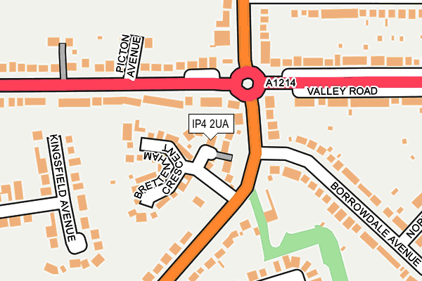 IP4 2UA map - OS OpenMap – Local (Ordnance Survey)