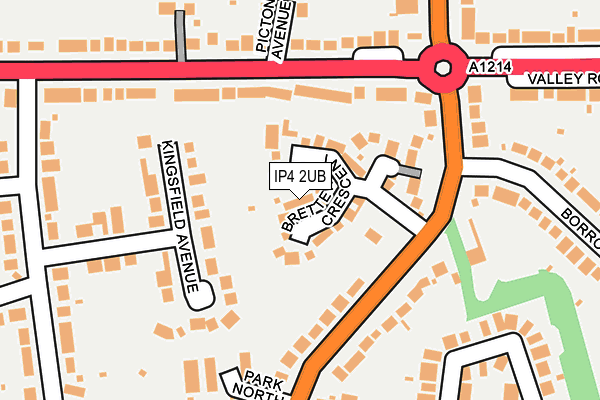 IP4 2UB map - OS OpenMap – Local (Ordnance Survey)