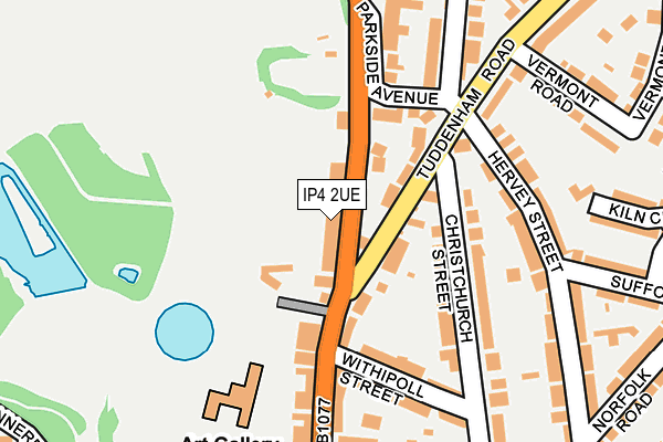 IP4 2UE map - OS OpenMap – Local (Ordnance Survey)