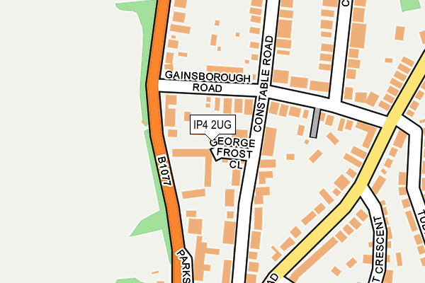 IP4 2UG map - OS OpenMap – Local (Ordnance Survey)