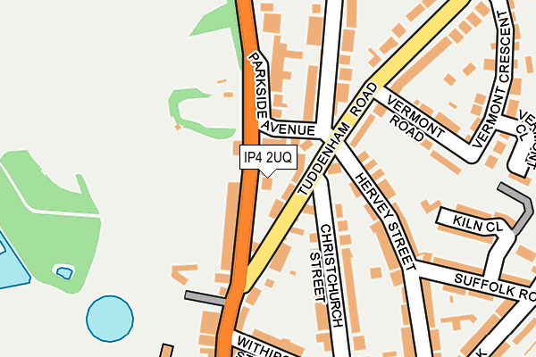 IP4 2UQ map - OS OpenMap – Local (Ordnance Survey)