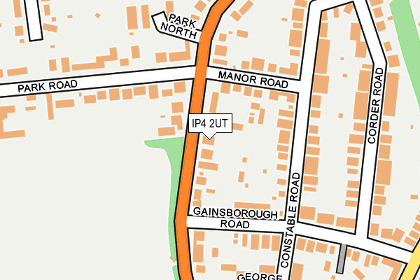 IP4 2UT map - OS OpenMap – Local (Ordnance Survey)