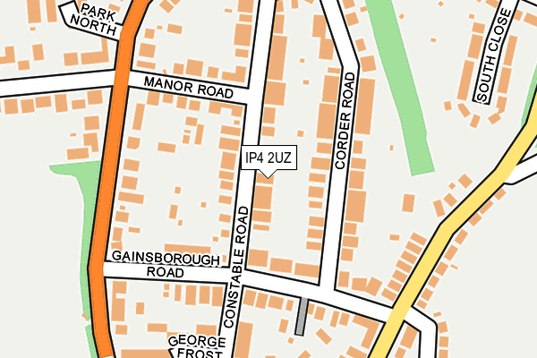 IP4 2UZ map - OS OpenMap – Local (Ordnance Survey)