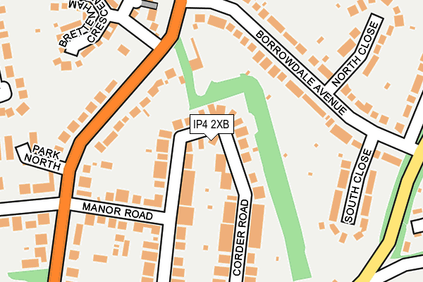 IP4 2XB map - OS OpenMap – Local (Ordnance Survey)