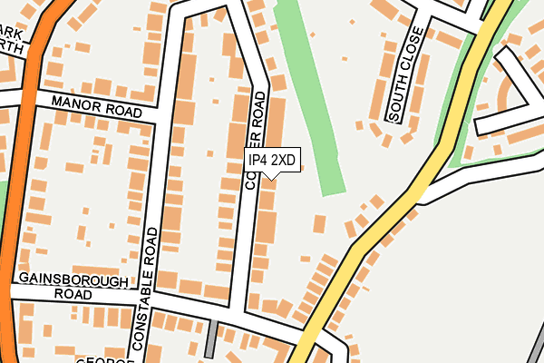 IP4 2XD map - OS OpenMap – Local (Ordnance Survey)