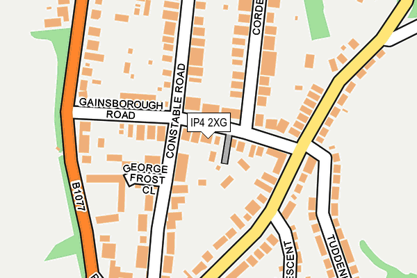 IP4 2XG map - OS OpenMap – Local (Ordnance Survey)