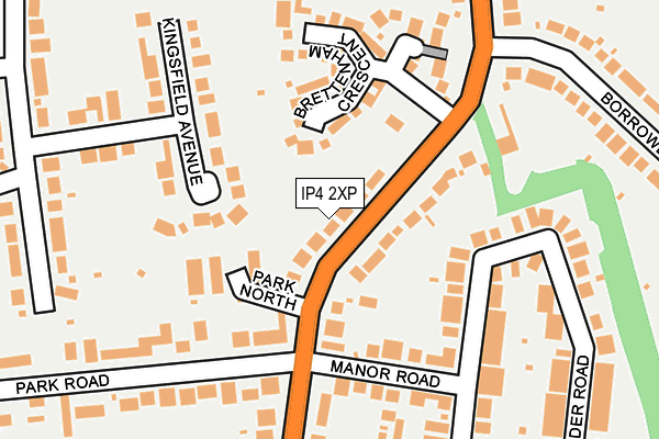 IP4 2XP map - OS OpenMap – Local (Ordnance Survey)